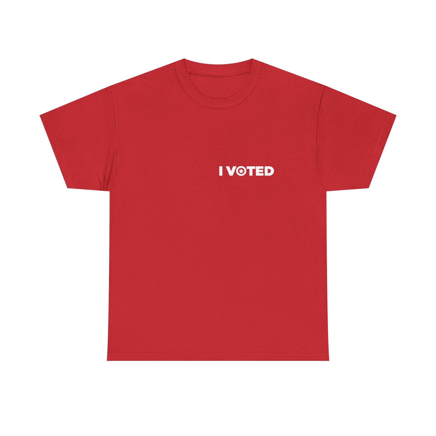 "I Voted" Permanent Sticker Tee Unisex (Red)