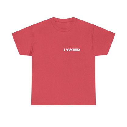 "I Voted" Permanent Sticker Tee Unisex (Red)