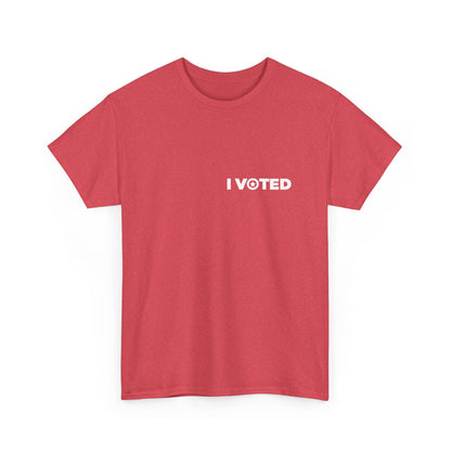 "I Voted" Permanent Sticker Tee Unisex (Red)