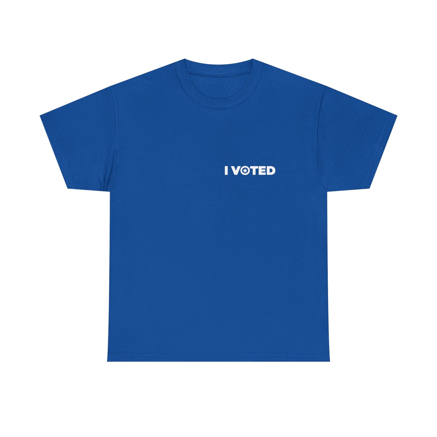 "I Voted" Permanent Sticker Tee Unisex (Blue Variation)