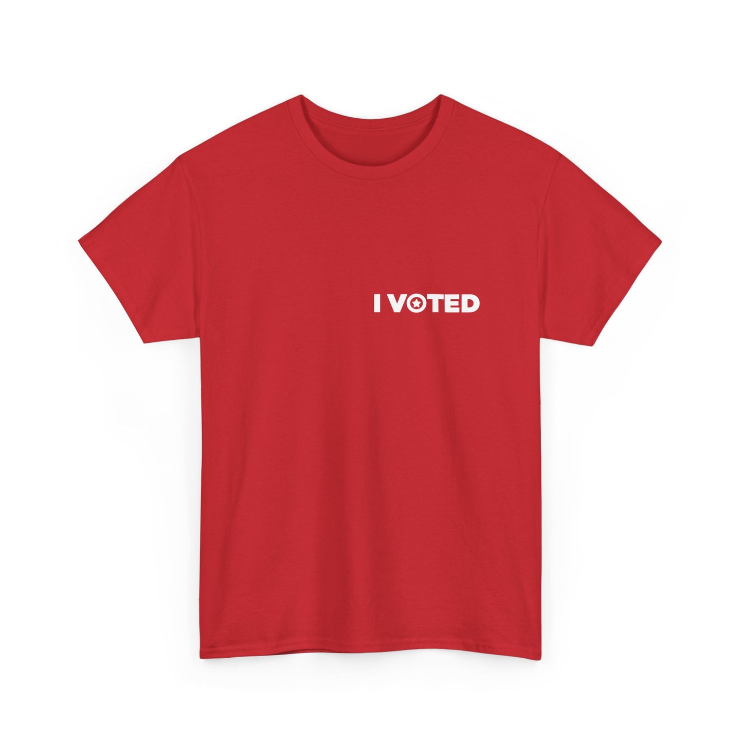 "I Voted" Permanent Sticker Tee Unisex (Red)