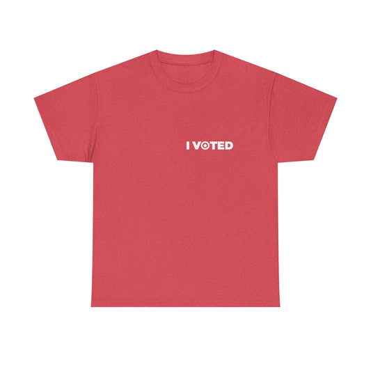 "I Voted" Permanent Sticker Tee Unisex (Red)